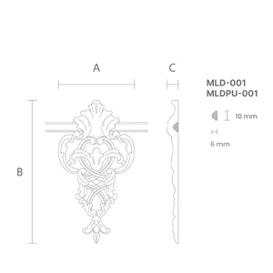 MLD-1-1 Openwork furniture applique